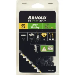 ARNOLD - Chaîne de tronçonneuse 3/8",1,3 mm - 55 maillons d’entraineurs