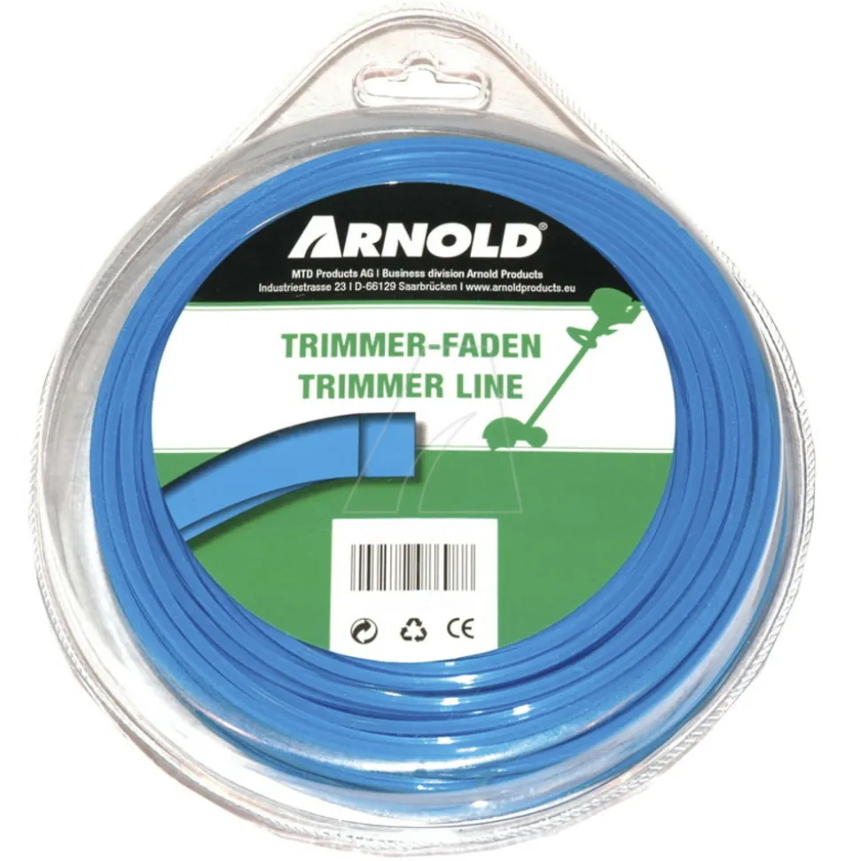 ARNOLD - Fil de coupe-bordure carré en nylon 2,4 mm × 36 m