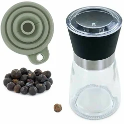 AROMANDISE - Moulin à épices, entonnoir et baies de genévrier bio
