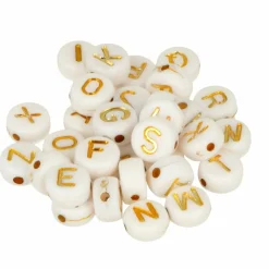 ARTEMIO - 600 perles alphabet blanc/ noir