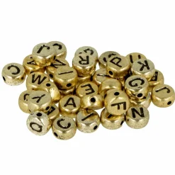 ARTEMIO - 300 perles dorées alphabet