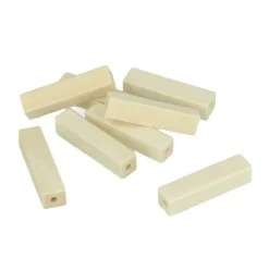 ARTEMIO - 10 perles en bois rectangles 30 x 6,5 mm