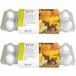 ARTEMIO - 24 œufs de pâques en plastique blanc à décorer