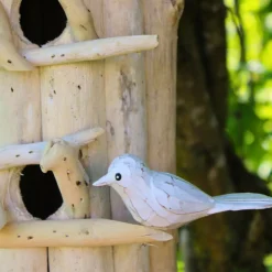 ARTXLIGHT - Nichoir hôtel en bois d'albésia à suspendre 26 x 36 cm