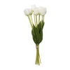 ATMOSPHERA - Bouquet artificiel de 10 tulipes blanches h 48 cm