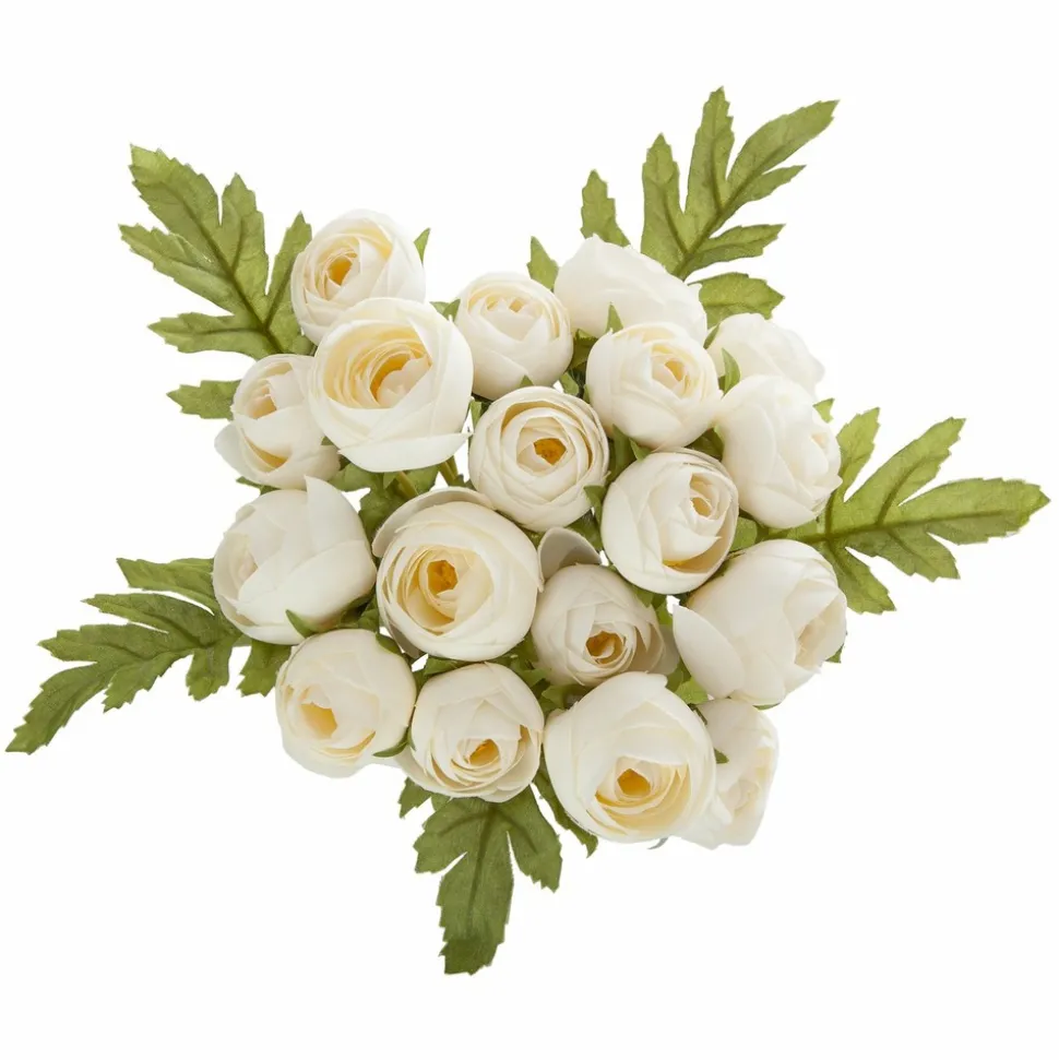 ATMOSPHERA - Bouquet artificiel de 18 camélia - h. 30 cm - blanc