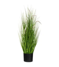 ATMOSPHERA - Bouquet artificiel d'herbes et queues de chat en pot h 100 cm