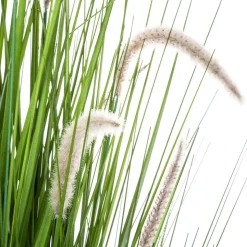 ATMOSPHERA - Bouquet artificiel d'herbes et queues de chat en pot h 100 cm