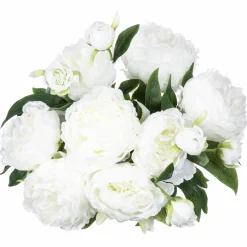ATMOSPHERA - Bouquet artificiel de 13 pivoines - h. 50 cm - blanc