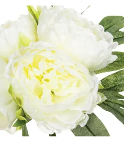 ATMOSPHERA - Bouquet artificiel 4 pivoines blanches h 30 cm