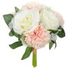 ATMOSPHERA - Bouquet de fleurs artificielles roses et oeillets d. 20 x h. 26 cm