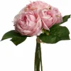 ATMOSPHERA - Bouquet de fleurs artificielles 9 roses anciennes d. 23 x h. 30 cm