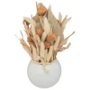 ATMOSPHERA - Composition de fleurs séchées vase en céramique d. 10 x h. 25 cm