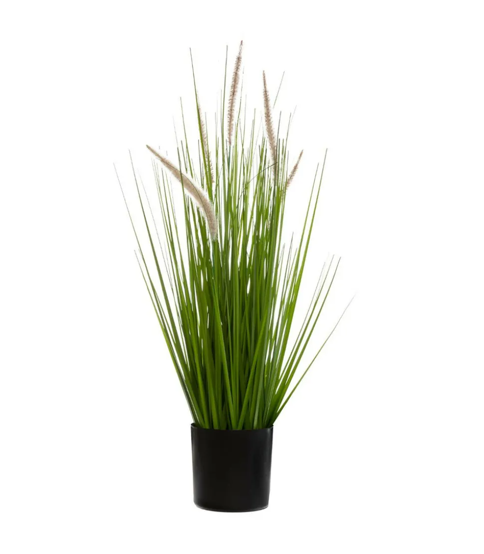 ATMOSPHERA - Plante artificielle bouquet d'herbes roseau des étangs dans un pot h 70 cm