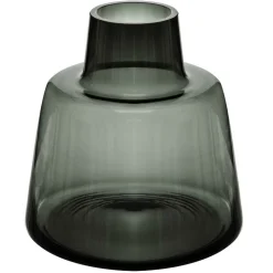 ATMOSPHERA - Vase épaule en verre gris h 23 cm