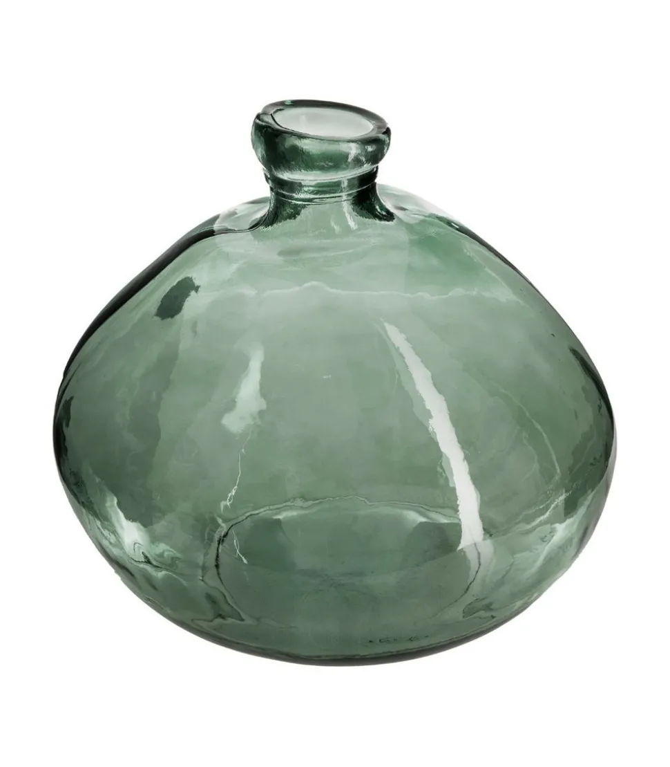 ATMOSPHERA - Vase rond en verre recyclé vert kaki h 23 cm
