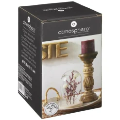 ATMOSPHERA CREATEUR D'INTERIEUR - Fleurs séchées sous cloche "gypsy" h17 cm