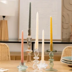 ATMOSPHERA CREATEUR D'INTERIEUR - 4 bougie-bâtons "twist many" jaune 180g