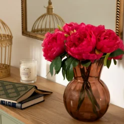 ATMOSPHERA CREATEUR D'INTERIEUR - Bouquet de 4 pivoines artificielles bely rose h31cm