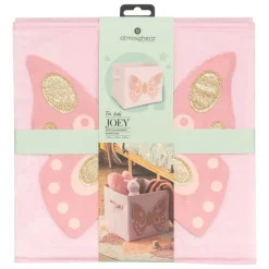 ATMOSPHERA CREATEUR D'INTERIEUR - Boîte de rangement enfant papillon "joey" rose 29x29cm