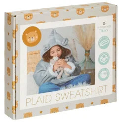 ATMOSPHERA CREATEUR D'INTERIEUR - Plaid sweatshirtshirtshirt capuche "ours" - gris