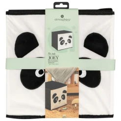 ATMOSPHERA CREATEUR D'INTERIEUR - Boîte de rangement enfant panda "joey" noir & blanc 29x29cm