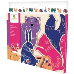 AU SYCOMORE - Art à gratter : kit pockets animaux des bois