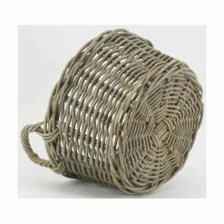 AUBRY GASPARD - Corbeille ronde en poelet gris