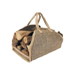 AUBRY GASPARD - Sac à bûches en toile de jute renforcée