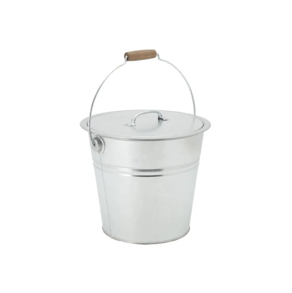 AUBRY GASPARD - Seau à pellets ou cendres en métal galvanisé rond 10 litres