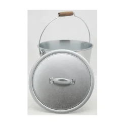 AUBRY GASPARD - Seau à pellets ou cendres en métal galvanisé rond 10 litres