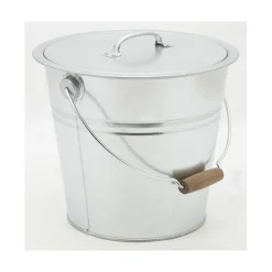 AUBRY GASPARD - Seau à pellets ou cendres en métal galvanisé rond 10 litres