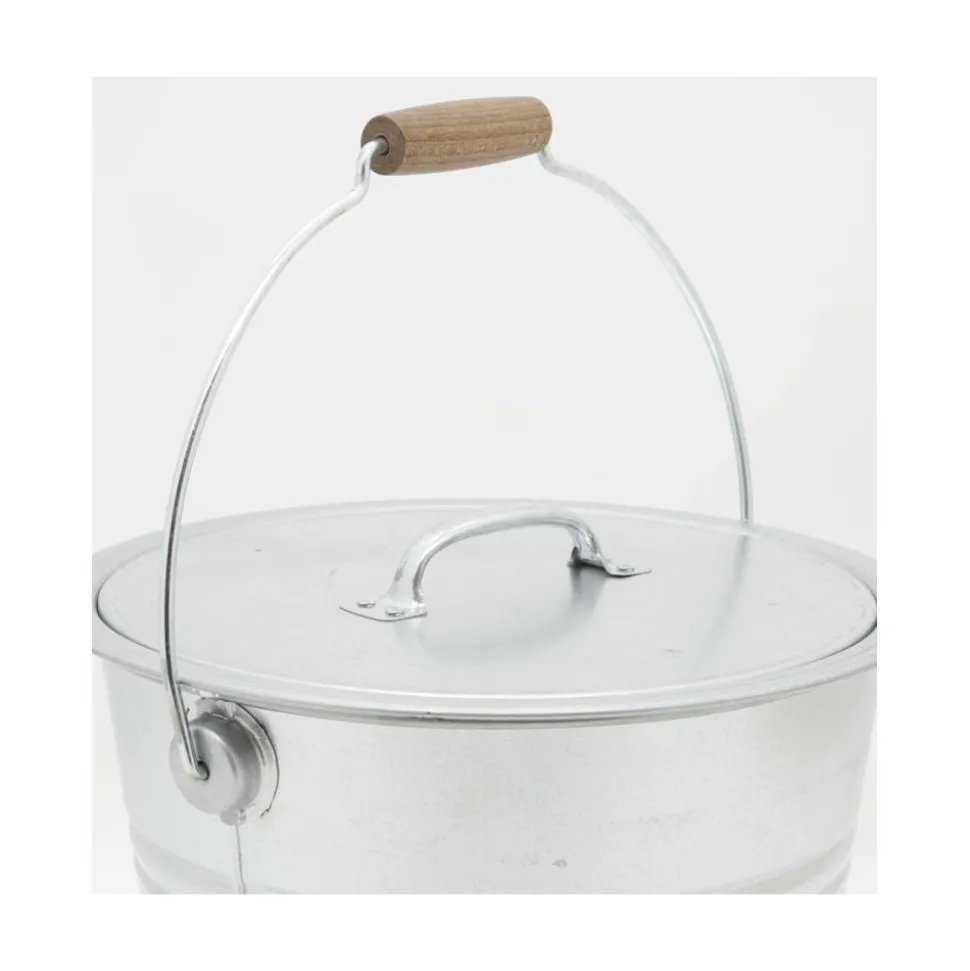 AUBRY GASPARD - Seau à pellets ou cendres en métal galvanisé rond 10 litres