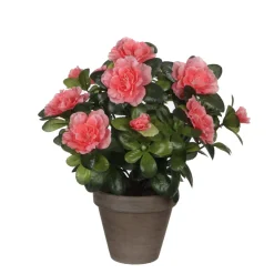 Azalea artificiel pêche (H27cm), en pot