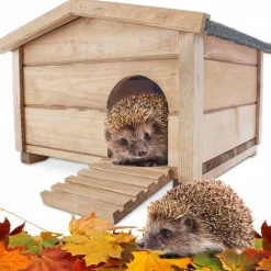 BB LOISIR - Abri cabane mangeoire hérisson refuge éxtérieur robuste en bois massif de haute qualité hibernation hiver"323 ruby"