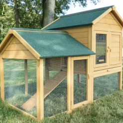 BB LOISIR - Cage clapier enclos lapin extérieur en bois haute qualité pour lapins petits animaux- modèle : 035 ranch 152 x 98 x 118 cm