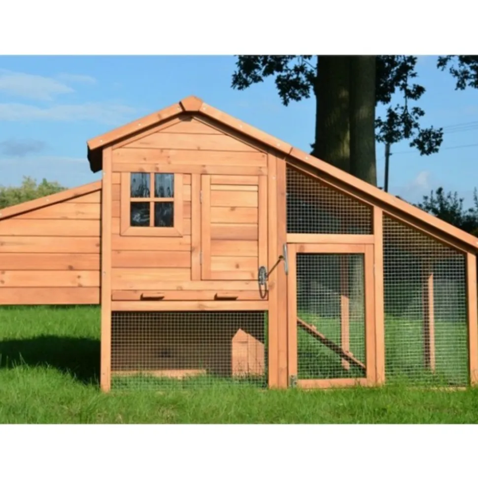 BB LOISIR - Poulailler en bois 2/5 poules 190x62x114 cm modele 144 confort