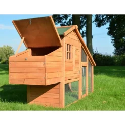 BB LOISIR - Poulailler en bois 2/5 poules 190x62x114 cm modele 144 confort