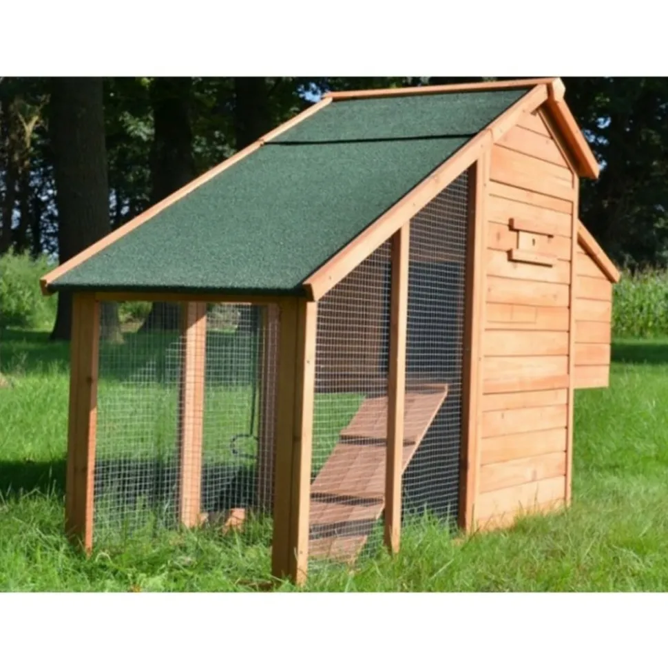 BB LOISIR - Poulailler en bois 2/5 poules 190x62x114 cm modele 144 confort