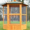 BB LOISIR - Voliere cage a oiseaux en bois de haute qualite 6 coins 160x123cm modele maxi 308
