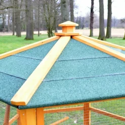 BB LOISIR - Voliere cage a oiseaux en bois de haute qualite 6 coins 160x123cm modele maxi 308