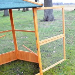 BB LOISIR - Voliere cage a oiseaux en bois de haute qualite 6 coins 160x123cm modele maxi 308