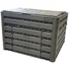 BELLIJARDIN - Composteur compost'wood modulable 400 l, taupe imitation bois