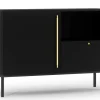 BEST MOBILIER - Felicia - buffet bas - noir - 120 cm