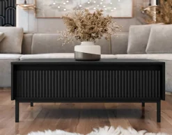 BEST MOBILIER - Girona - table basse - noir - 100 cm