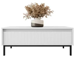 BEST MOBILIER - Girona - table basse - blanc - 100 cm