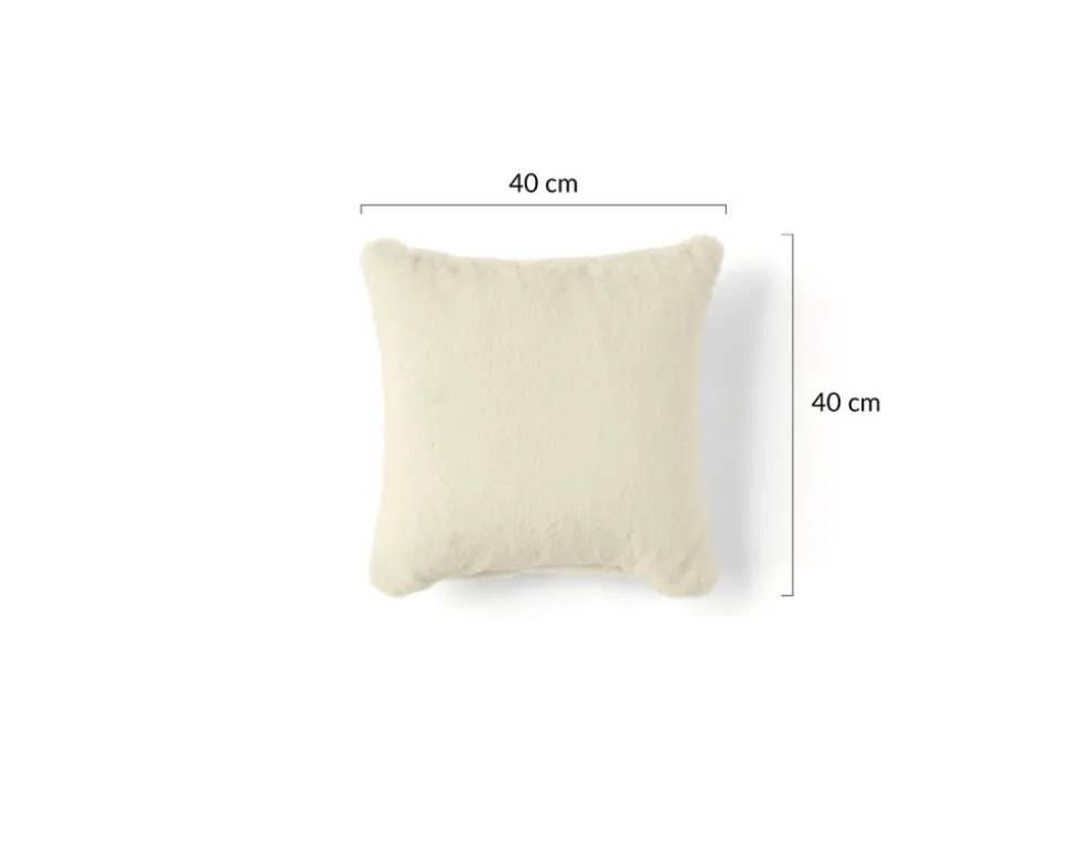 BEST MOBILIER - Oscar - coussin - en fausse fourrure - 40x40 cm