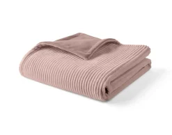 BEST MOBILIER - Palerma - plaid - 100x140 cm - en velours côtelé et velours