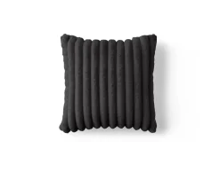 BEST MOBILIER - Pampelune - coussin - en fausse fourrure côtelé et velours - 40x40 cm