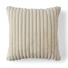 BEST MOBILIER - Sierra - coussin - en fausse fourrure côtelé - 60x60 cm